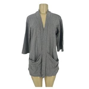 Pure J. Jill Small Petite Women Stretch Open Front Cardigan Top 3/4 Sleeve L15